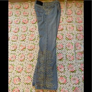 Express special issue Vintage embellished high waisted jeans . 1/2